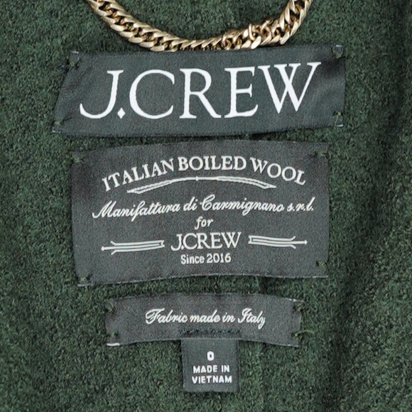 New JCREW Size 0 Daphne Topcoat in Italian Boiled Wool Dark Pine $298 CC208 - Picture 7 of 7